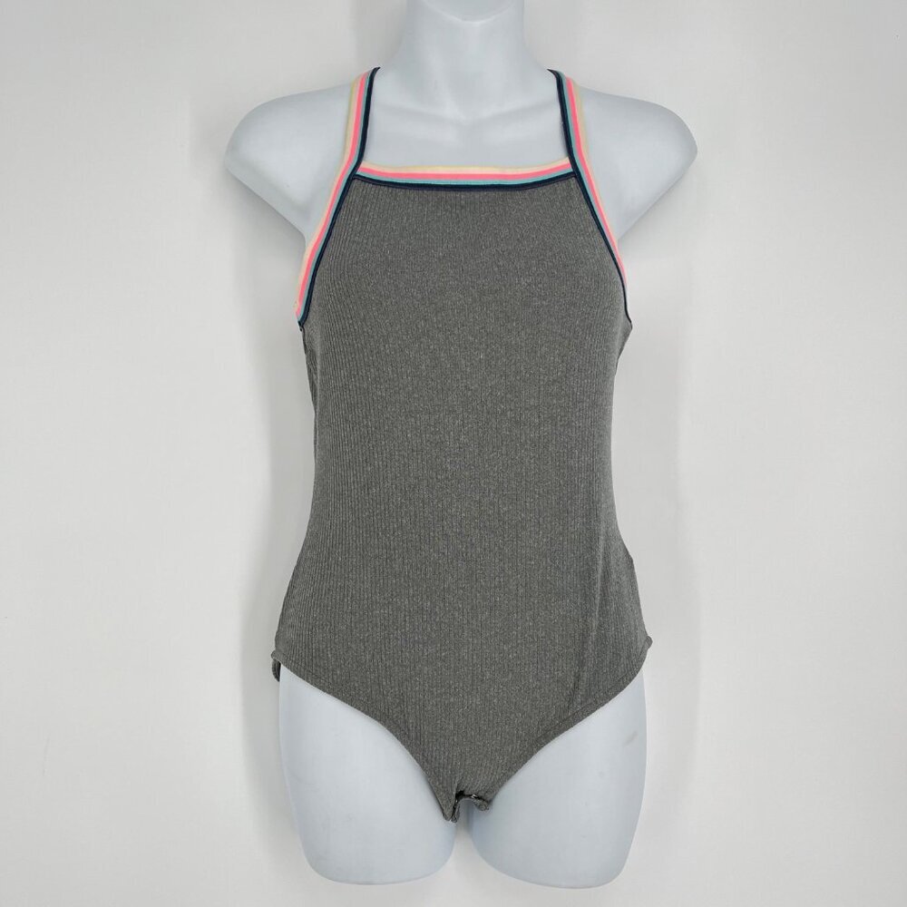 Epic Threads Womens Ribbed Knitted Tank Top With Multicolor Straps  Pewter Heath